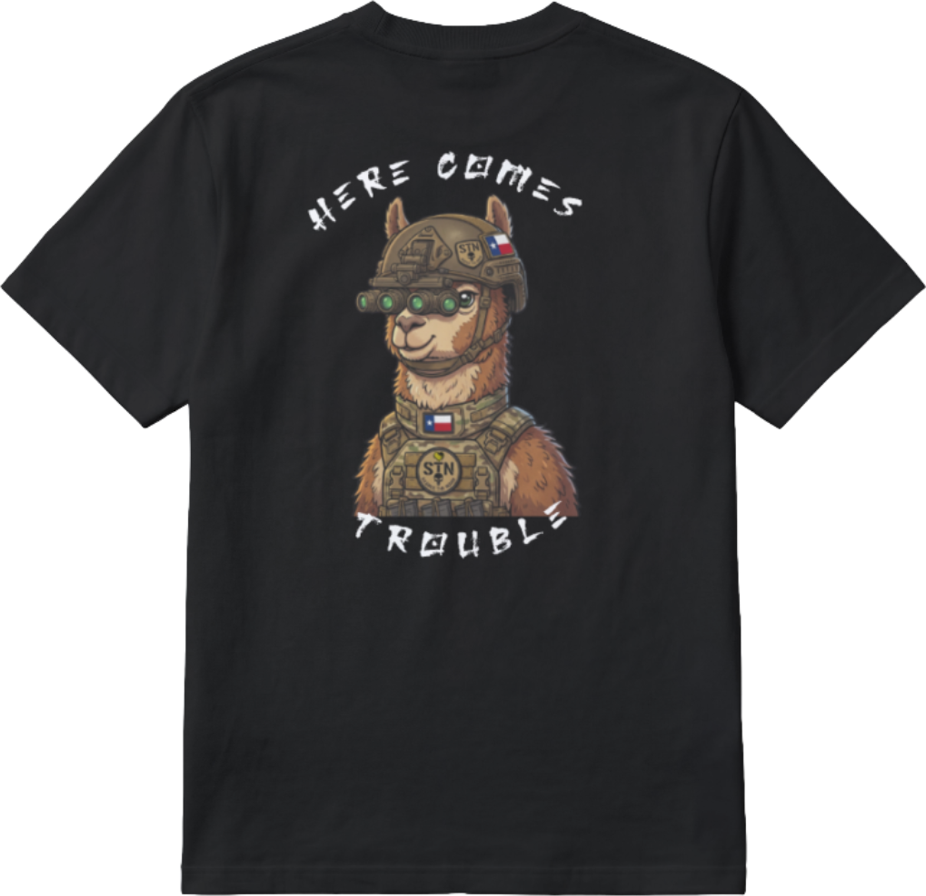 Kid tactical llama shirt